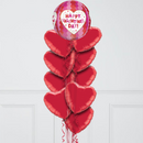 Happy Valentine's Day Hearts Inflated Orb Balloon