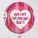 Happy Valentine's Day Hearts Inflated Orb Balloon