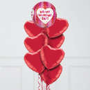 Happy Valentine's Day Hearts Inflated Orb Balloon