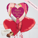 Happy Valentine’s Day Purple Hearts Balloon Bunch