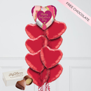 Happy Valentine’s Day Purple Hearts Balloon Bunch