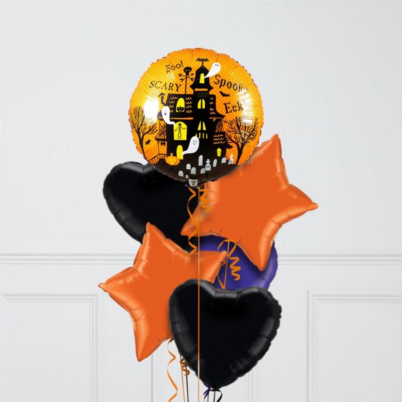 Haunted House Halloween Foil Balloon Bunch