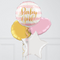 Hello Baby Girl Hearts Inflated Foil Balloon Bunch