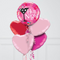 Hen Night Loved Up Hearts Inflated Foil Balloon Bunch