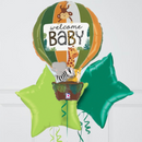 Hot Air Balloon Baby Sweet Safari Inflated Balloon Bunch