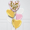 I Love You Pink Hearts Inflated Foil Balloon Bunch