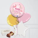 Merry Christmas Pink Fairytale Inflated Foil Balloon Bunch