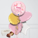 Merry Christmas Pink Fairytale Inflated Foil Balloon Bunch