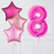 Inflated Fuchsia Pink Birthday Balloon Number