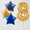 Inflated Golden Sapphire Birthday Balloon Numbers