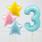 Inflated Pastel Rainbow Baby Blue Balloon Numbers
