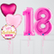 Inflated Pink Ombre Birthday Balloon Numbers