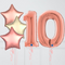 Inflated Rose Gold Pastel Birthday Balloon Numbers