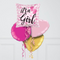 It's A Girl Baby Feet Inflated Foil Balloon Bunch