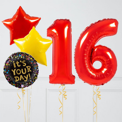 It's Your Day Red Birthday Set Foil Balloons