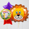 Jungle Lion Rainbow Inflated Balloon Package