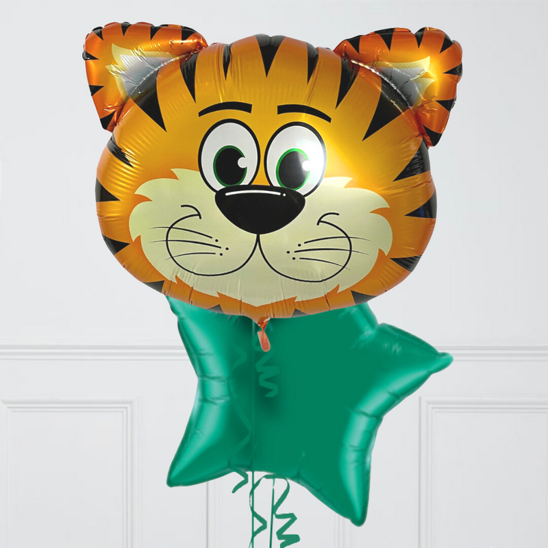 Jungle Tiger Birthday Balloon Bunch