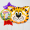 Jungle Tiger Rainbow Inflated Balloon Package