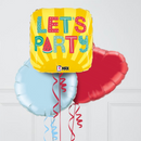 Let's Party Inflated Foil Balloons
