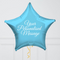 Light Blue Star Personalised Foil Balloon