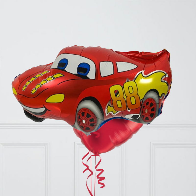 Lightning McQueen Birthday Inflated Balloon Bunch