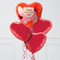 Love Letters Valentine's Day Hearts Inflated Foil Balloon Bunch