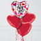 Love You Abstract Print Inflated Foil Balloon Bunch