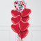 Love You Abstract Print Inflated Foil Balloon Bunch