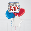 Love You Dad Happy Father's Day Inflated Foil Balloon Bunch