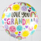 Love You Grandma Hearts Inflated Foil Balloon Bunch