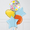 Love You Grandma Hearts Inflated Foil Balloon Bunch