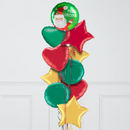 Merry Christmas Santa Stripe Inflated Foil Christmas Balloons