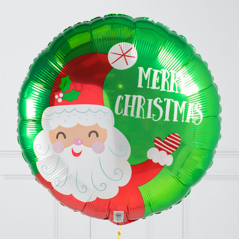 Merry Christmas Santa Stripe Inflated Foil Christmas Balloons