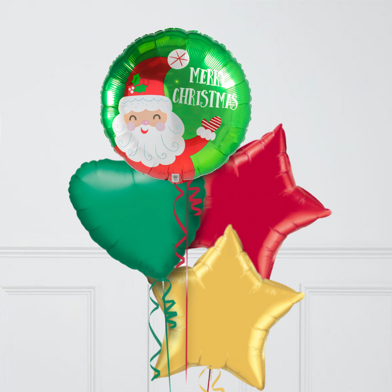 Merry Christmas Santa Stripe Inflated Foil Christmas Balloons