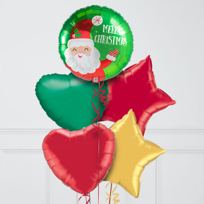 Merry Christmas Santa Stripe Inflated Foil Christmas Balloons