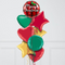 Merry Christmas Tartan Inflated Foil Christmas Balloons