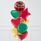 Merry Christmas Tartan Inflated Foil Christmas Balloons