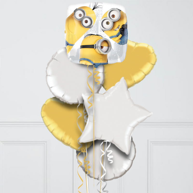 Minion Inflated Birthday Balloon Bunch