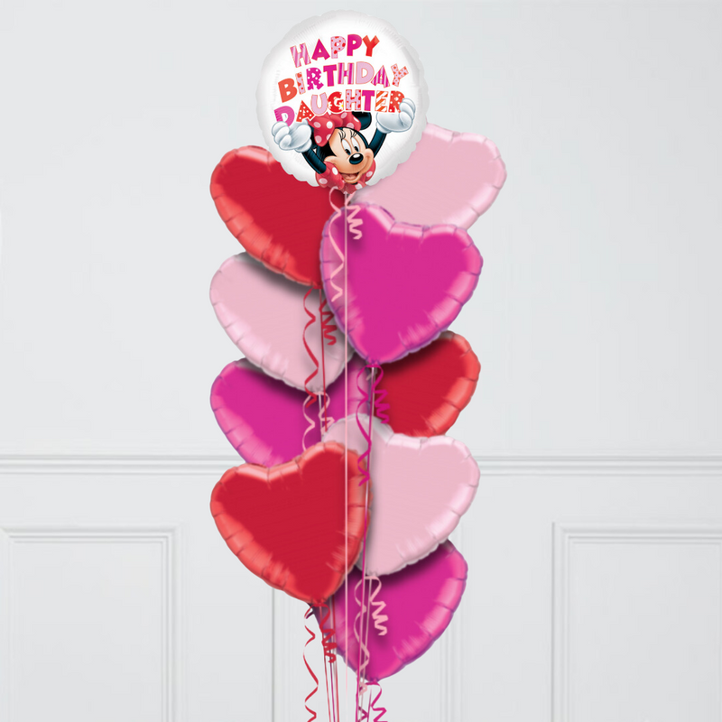 Minnie Mouse Daughter Birthday Inflated Foil Balloon Bunch