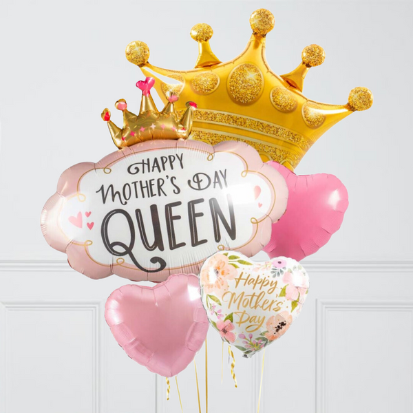 Mother's Day Queen Inflated Crazy Balloon Bunch