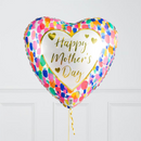 Mother's Day Watercolour Satin Hearts Inflated Foil Balloon Bunch