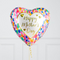 Mother's Day Watercolour Satin Hearts Inflated Foil Balloon Bunch