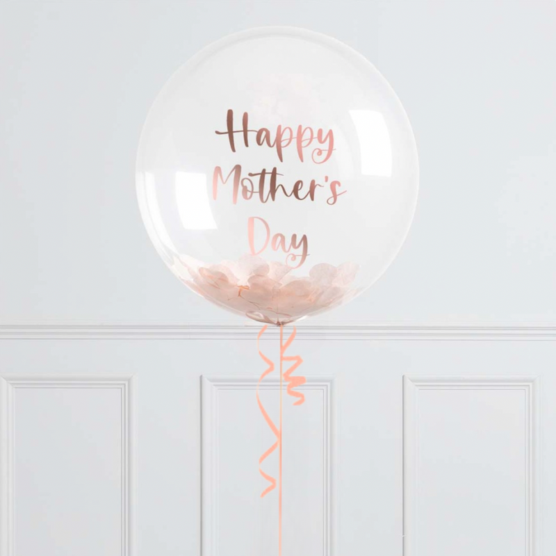 Rose Gold Mother's Day Bubble Personalised Balloon