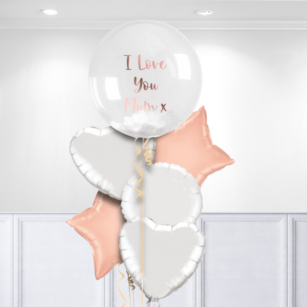 Personalised Mother's Day Bubble Balloon Bunch