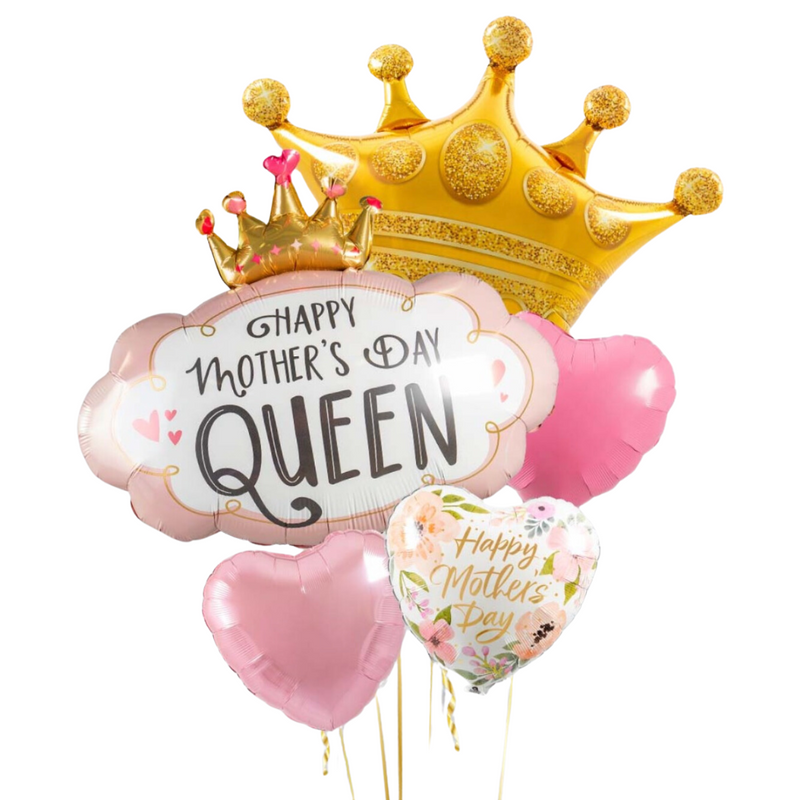 Mother's Day Queen Inflated Crazy Balloon Bunch