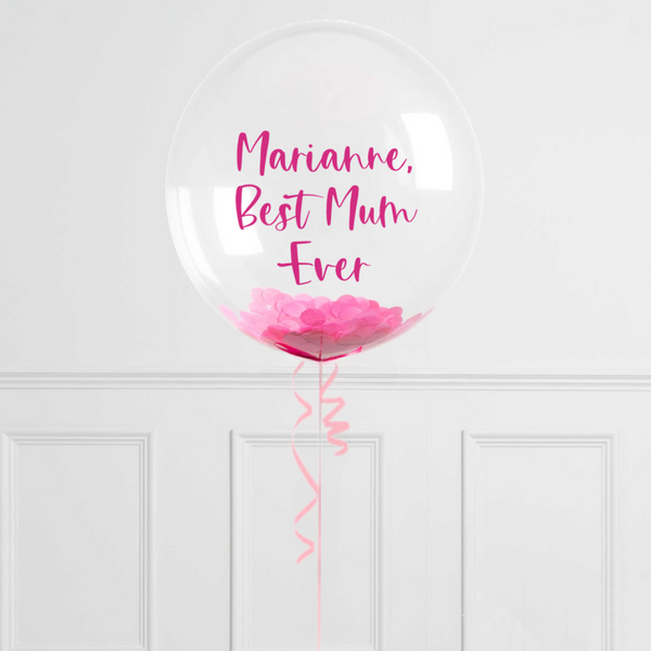 Pink Mother's Day Bubble Personalised Balloon