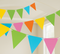 Multi-Colours Paper Pennant Banner