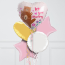 Mummy Bear Mother's Day Hearts Inflated Foil Balloon Bunch