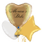 Gold Debs Personalised Heart Balloon Bouquet