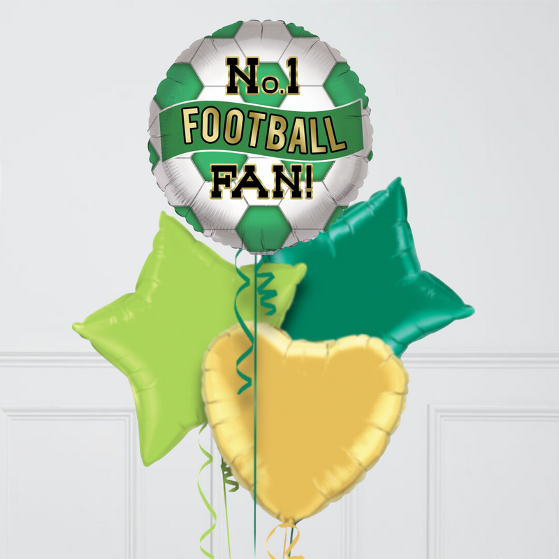 No1 Football Fan Inflated Foil Balloon Bunch